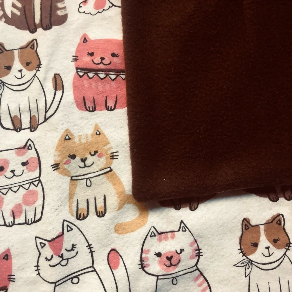 Large Adorable Kitty Blanket and Pillow To Match 23”x31-1/2” Pillow 9”x11”